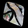 Mosaik Muschel Cabochon, Rhombus, flache Rückseite, approx 46x60x7.5mm, verkauft von PC