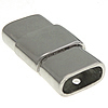 Rechteck Edelstahl Magnetverschluss, originale Farbe, 25.5x12.5x7mm, Bohrung:ca. 10x4mm, verkauft von PC