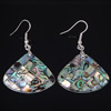 Abalone Shell Earring, Brass, with Abalone Shell, Teardrop, platinum color plated, mosaic, approx 46.5mm Approx 1.8 Inch 