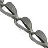 Cadena de enlace de cable de acero ioxidable, acero inoxidable 316, iónico negro, cadena plegable & cadena de corazón, 9.5x6x2mm, aproximado 100m/Grupo, Vendido por Grupo