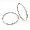 Stainless Steel Hoop Earring, stainless steel hoop earring, with rhinestone 