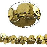 Handmade Brass Chain, Flat Round, plated 