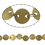Handmade Brass Chain, Flat Round, smooth 