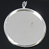 Brass Pendant Cabochon Setting, Flat Round, plated Approx Inner Approx 