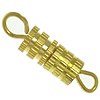 Brass Screw Clasp, Tube, plated, single-strand Approx 2mm 