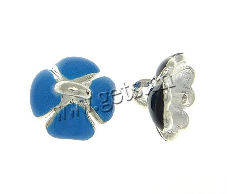 Zinc Alloy Peg Bail, Flower, plated, Customized & enamel, more colors for choice, 11.5x11.5x8.5mm, Hole:Approx 2mm, Sold By PC