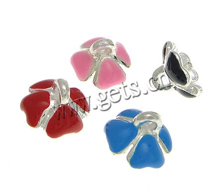 Zinc Alloy Peg Bail, Flower, plated, Customized & enamel, more colors for choice, 11.5x11.5x8.5mm, Hole:Approx 2mm, Sold By PC