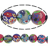 Round Polymer Clay Beads, with flower pattern, mixed colors Approx 1-2.5mm Approx 14.5 Inch 