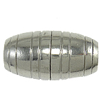 Brass Magnetic Clasp, rice shape, platinum color, 12x22mm, Hole:Approx 6MM, Sold by PC