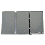 Brass Magnetic Clasp, rectangle, platinum color, 14x24x6mm, Hole:Approx 11x2MM, Sold by PC