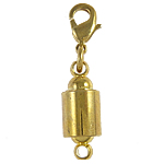 Brass Magnetic Clasp, single-strand, with lobster clasp, gold color, 8x35mm, Hole:Approx 4MM, Sold by PC