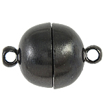 Brass Magnetic Clasp, single-strand, ball shape, plumbum color, 10x15mm, Hole:Approx 1.5MM, Sold by PC