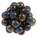 Ball Cluster Cultured Pearl Beads, Freshwater Pearl, Round, handmade 20mm 