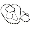 Kristall Schmucksets, Armband & Halskette, mit Nylonschnur & Zinklegierung, Platinfarbe platiniert, handgefertigt & einstellbar & facettierte, 8x6mm,32inch,8inch, Länge:32 ZollInch, verkauft von setzen