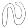 Cadena del collar de acero inoxidable, cadena Rolo, color original, 3x3x1.2mm, longitud:aproximado 20 Inch, Vendido por Sarta