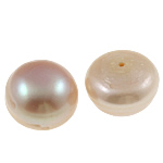 Half Drilled Cultured Freshwater Pearl Beads, Button, natural, half-drilled, pink, Grade AA, 14-16mm Approx 0.8mm 