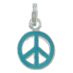 Zinc Alloy Peace Pendants, Customized & enamel nickel, lead & cadmium free Approx 