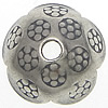 Bali Sterling Silber Perlenkappen, Thailand, Blume, 9.5x9.3x4.1mm, Bohrung:ca. 1.6mm, verkauft von PC
