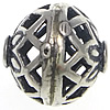 Thailand Sterling Silver Beads, Round, hollow & blacken Approx 2.4mm 