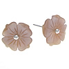 Freshwater Shell Earring, 925 Sterling Silver, with Pink Shell, Flower, pink 