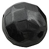 Hematita Magnética, Esférico, Negro, 8x8mm, agujero:aproximado 1mm, longitud:16 Inch, aproximado 50PCs/Sarta, Vendido por Sarta