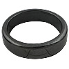 Magnetischer Hämatit Fingerring, Magnetische Hämatit, Kreisring, schwarz, 25.8x5.5mm, Bohrung:ca. 20.2mm, Größe:10.5, verkauft von PC