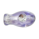 Silber Accent Kunststoff Perlen, Fisch, plattiert, Silberdruck, keine, 10x5x4mm, Bohrung:ca. 1mm, 4700PCs/Tasche, verkauft von Tasche