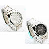 Men Wrist Watch, Zinc Alloy, with Glass, platinum color plated, for man 38mm, 20mm Approx 9 Inch 
