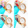 Women Wrist Watch, Zinc Alloy, with PU Leather & Glass, plated, for woman & with rhinestone 35mm, 10mm Approx 9 Inch 