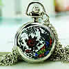 Watch Necklace, Zinc Alloy, Flat Round Approx 32 Inch 
