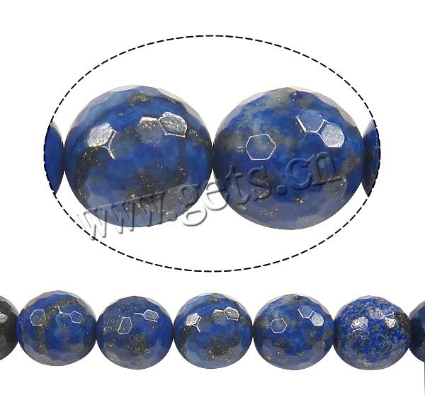 Perles de pierre lasurite naturelles, lapis lazuli naturel, Rond, multiple tailles pour le choix & facettes, Trou:Environ 1mm, Longueur:Environ 15 pouce, Vendu par brin