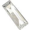 Parche de Diamantes de Imitacion, Cristal, Rectángular, espalda rivoli & facetas, más colores para la opción, 24x8x4mm, Vendido por UD