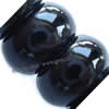 Natürliche schwarze Achat Perlen, Schwarzer Achat, Rondell, Weitere Größen für Wahl, Länge:ca. 16 ZollInch, verkauft von Strang