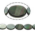 Perles de coquillage noir Lip, coquille noire, ovale plat 2-4mm Environ 1mm .5 pouce Vendu par brin