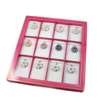 Пресноводные жемчуги Ожерелье, с медные цепи, Форма цветка, однонитевая, разноцветный, 8-9mm длина:16.5 дюймовый, 12пряди/Box, продается Box