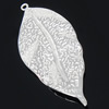 Sterling Silver Leaf Pendants, 925 Sterling Silver, plated Approx 1.2mm 