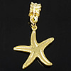 Zinc Alloy European Pendants, with Brass, Star, plated nickel, lead & cadmium free 34.8mm Approx 4.8mm 