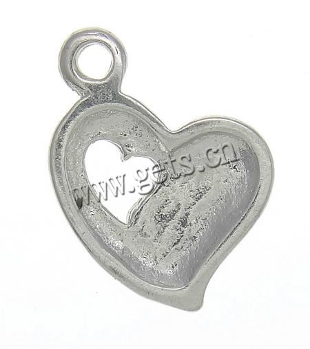 Zinc Alloy Enamel Pendants, Heart, plated, more colors for choice, 13x13.5x2mm, Hole:Approx 1.8mm, Sold By PC