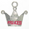 Zinc Alloy Crown Pendants, plated, Customized & enamel Approx 2.2mm 