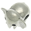 Sterling Silver European Beads, 925 Sterling Silver, Elephant, plated, without troll Approx 4.5mm 