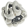 Troll Thailand Sterling Silver European Beads, Drum, with troll & hollow Approx 4.5mm 