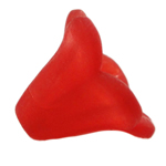 chapeau en Perle acrylique, fleur, givré, rouge Environ 0.5mm Vendu par sac