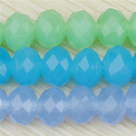 Abalorios de Cristal con forma Toroidal, hecho a mano facetas, más colores para la opción, 3x4mm, longitud:11.8 Inch, aproximado 120PCs/Sarta, Vendido por Sarta