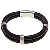 Cowhide Bracelets, with 316 Stainless Steel cadmium free, 13mm 