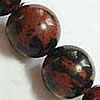 Бусины из камня махагон-обсидиан, коричневато-красный обсоди, Круглая, больше размеров для выбора, длина:Приблизительно 15.5 дюймовый, продается Strand