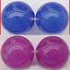 Gefärbte Jade Perlen, gefärbter Marmor, rund, keine, 10mm, Bohrung:ca. 1mm, Länge:15 ZollInch, ca. 37PCs/Strang, verkauft von Strang