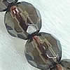 Natural Smoky Quartz Beads, Round & faceted Inch 