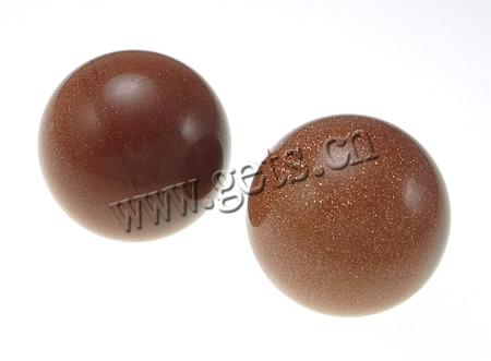 Goldstone Beads, Round, more sizes for choice & no hole, Sold By PC