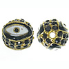 Zinc Alloy Evil Eye Beads, Rhinestone, Round, plated, evil eye pattern & Customized & enamel 12mm Approx 2mm 