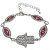 Fashion Zinc Alloy Bracelets, with enamel, brass lobster clasp, plated, Customized & with rhinestone Approx 6.2-9 Inch 